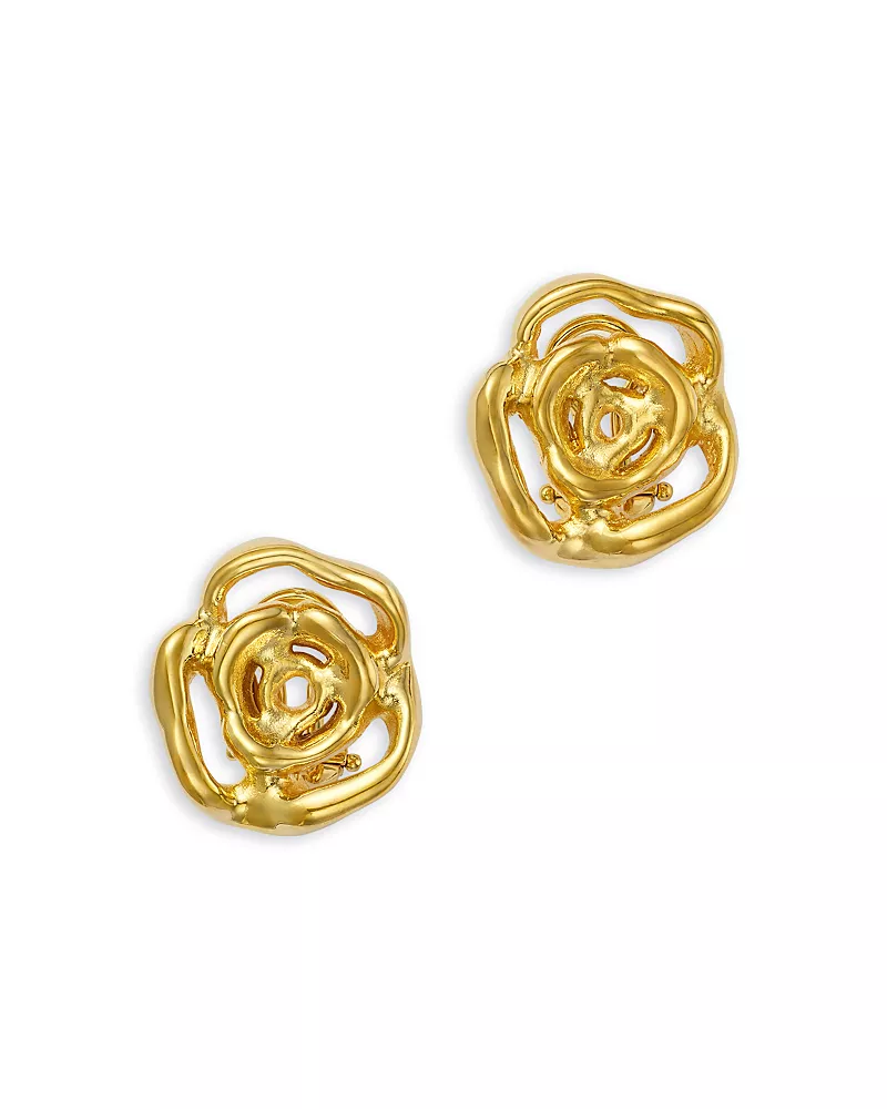 Roberto Coin 18K Yellow Gold Designer Gold Flower Stud Earrings