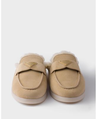 Women's Suede and Shearling Mules