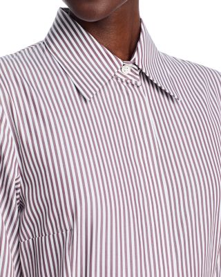 Woven Poplin Shirt Dress with Belt