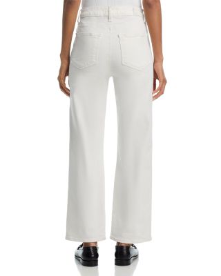 Stevie High Rise Ankle Jeans in Cream Cloud