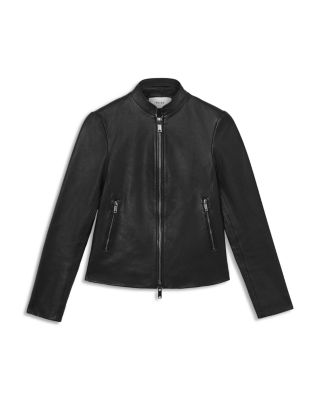 Petite Allie Leather Biker Jacket 