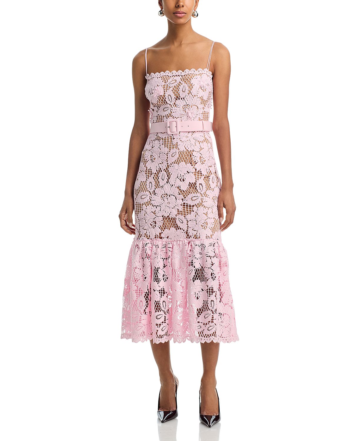 Self-Portrait Crochet Lace Midi Dress