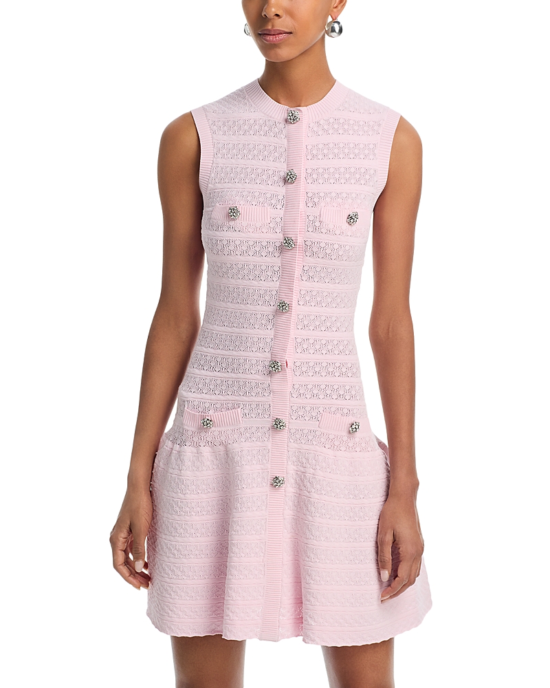 Self-Portrait Diamante Knit Mini Dress