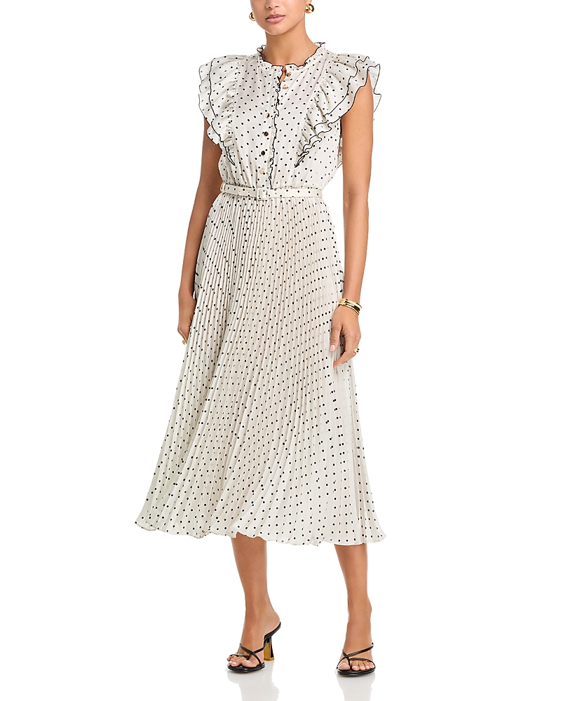 Self-Portrait Polka Dot Midi Dres