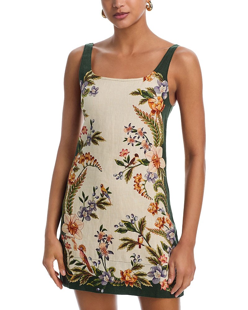 Farm Rio Nature Sand Linen Mini Dress
