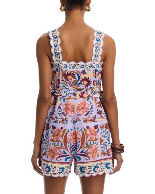 Flower Tiles Lilac Romper