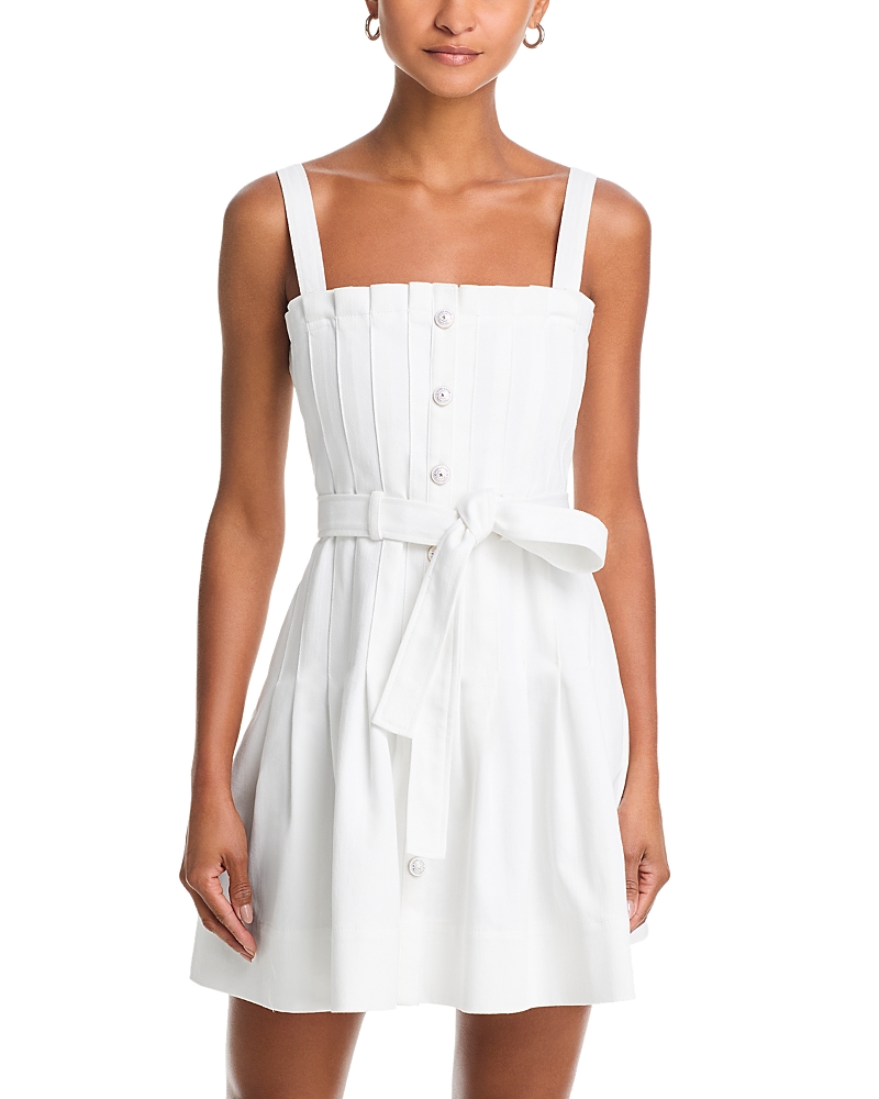 Cinq a Sept White Denim Mini Branwen Dress