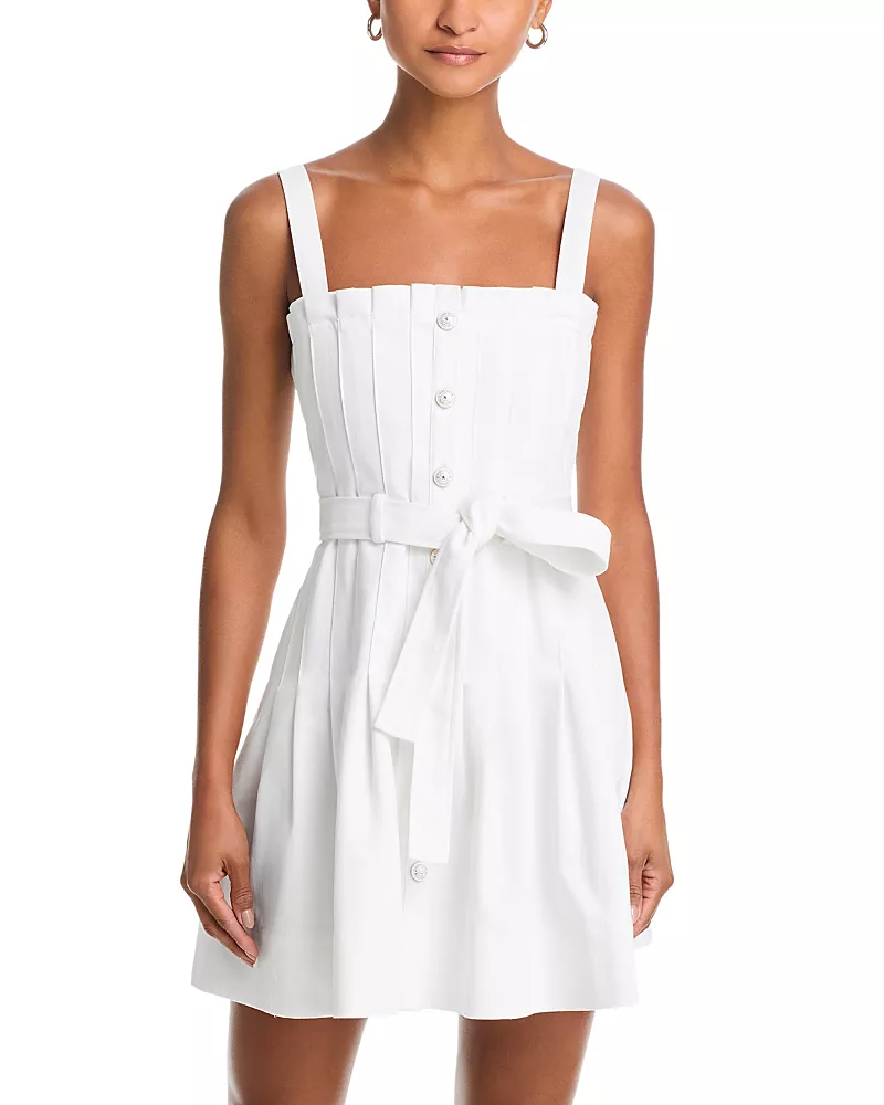 Cinq a Sept White Denim Mini Branwen Dress