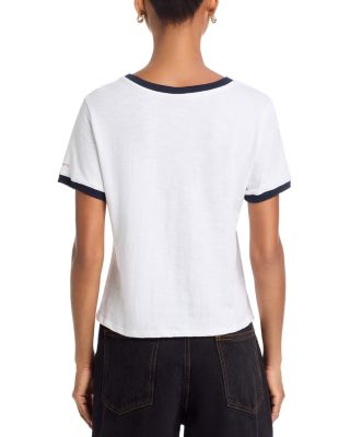 My Heart Says Oui Shrunken Ringer Tee