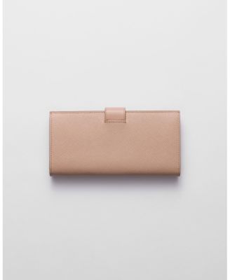 Large Saffiano and Smooth Leather Wallet