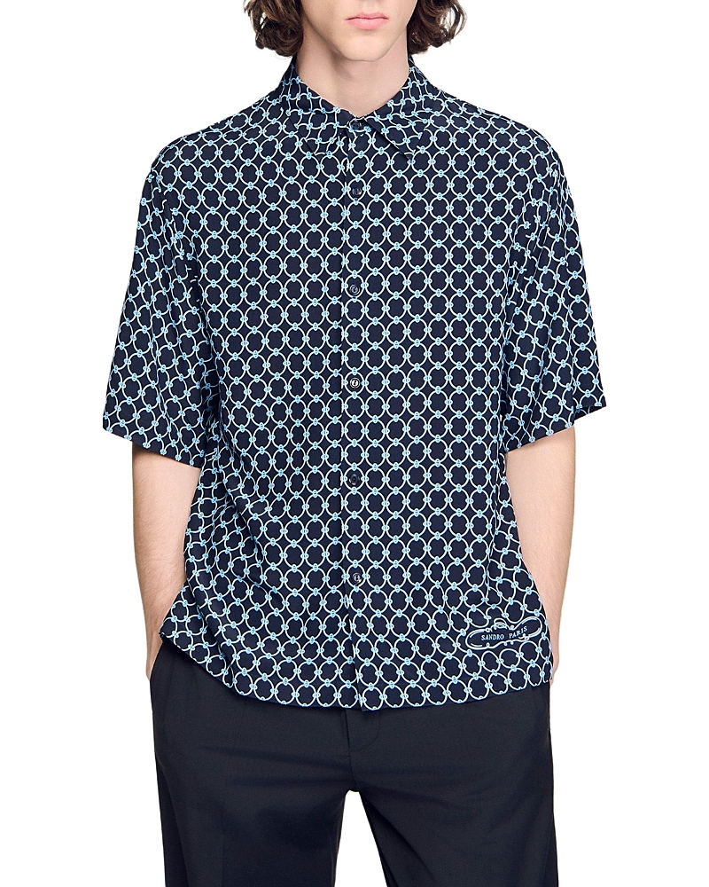 Sandro Link Print Loose Fit Shirt