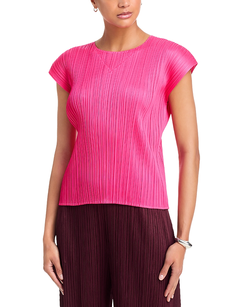 Pleats Please Issey Miyake Monthly Colors June Cap Sleeve Top