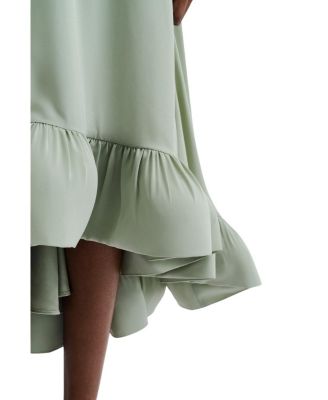 Sabrina Halterneck Ruffled Maxi Dress