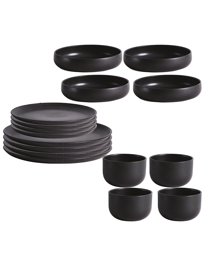 Gharyan Stoneware Le Gourmand Dinnerware, Set of 16 Pieces
