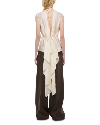 Silk Scarf Drape Top