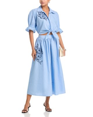 Floral Appliqu&eacute; Serena Top & Matilda Skirt