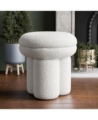  Trina Pillar Base Fabric Ottoman
