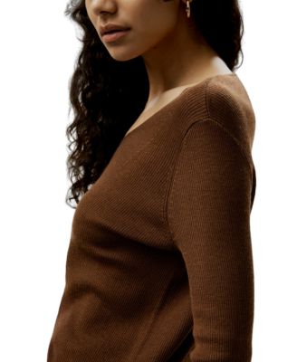  V-Neck Ultra-Fine Merino Wool Sweater