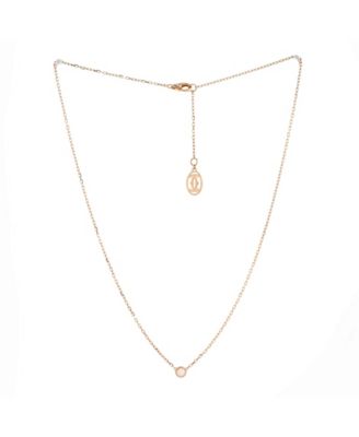  Small Cartier D'Amour Pendant Necklace 18K Rose Gold with Diamond, 14.75 - 16"