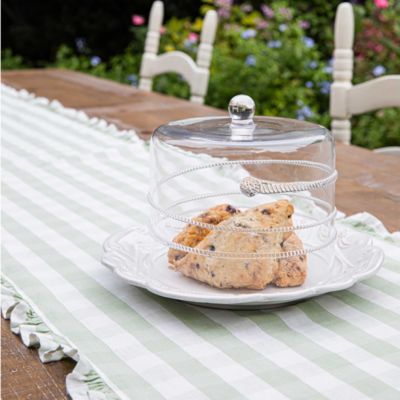 Gingham Ruffle Table Runner, 18" x 90"