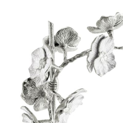 Silver Orchid Stem Sculpture - Large