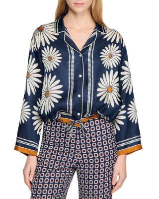 Floral Print Silk Shirt 