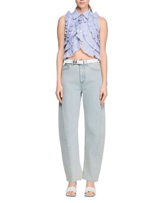 Cropped Ruffled Shirt