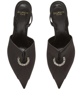Women's Satin Slingbacks with Piercing