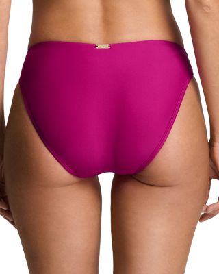 Ruffle Underwire Bikini Bra & Curved Waist Mid Rise Bikini Bottom