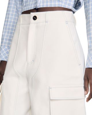 Wide Leg Cotton Bermuda Shorts