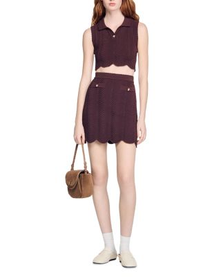 Short Decorative Knit Skirt