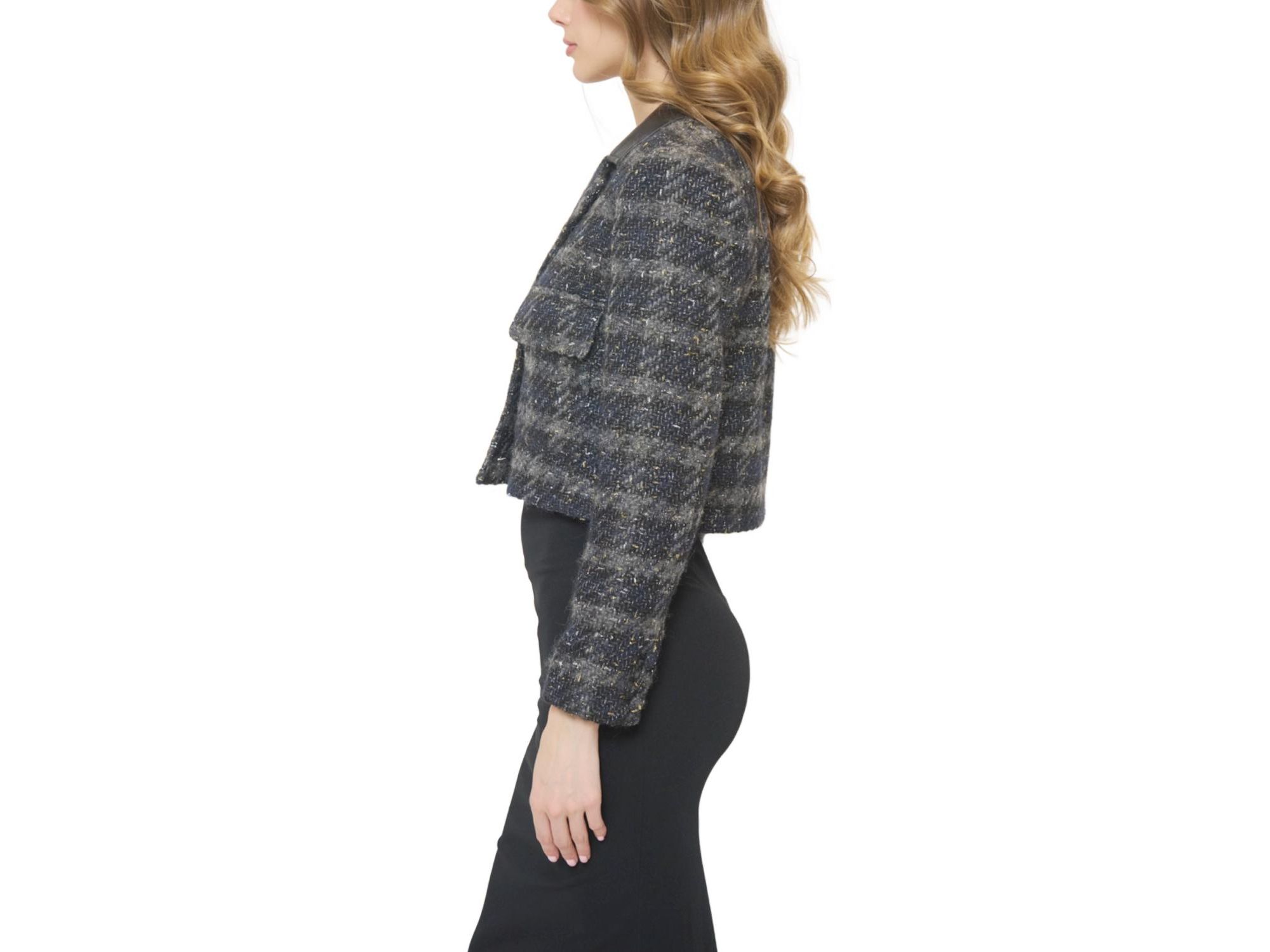 Women's Colette Lurex Houndstooth Jacket Blazer — Image 3