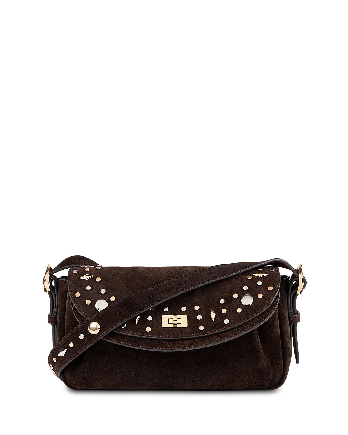 Sandro Le Mambo Janys Studded Suede Bag
