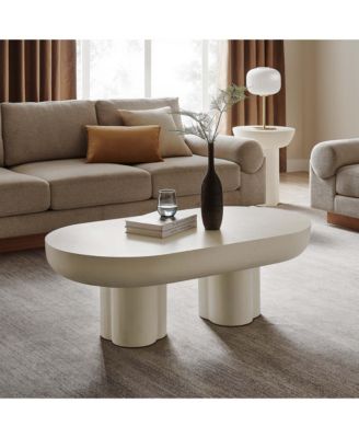  Caspian Oval Concrete Coffee Table
