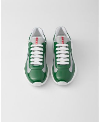  Men's Patent Leather and Technical Fabric America's Cup Sneakers