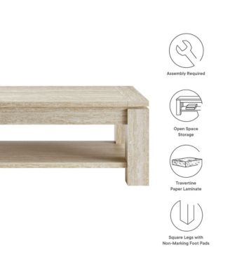  Hollis Travertine Coffee Table