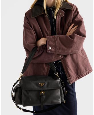  Explore Large Nappa Leather Shoulder Bag With Flap