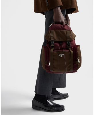 Re-Nylon and Saffiano Leather Backpack