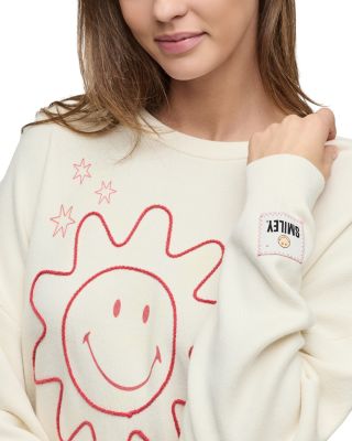 Cozychic Ultra Lite&reg; Cotton Smiley Sun & Stars Pullover Top