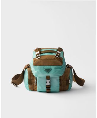  Antiqued Re-Nylon and Leather Shoulder Bag