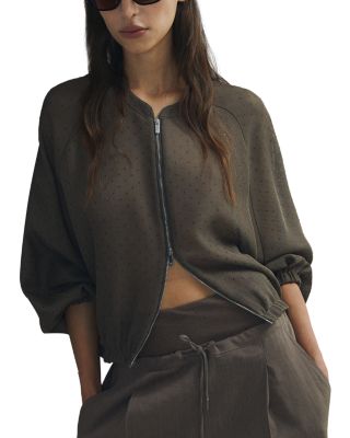 Clarino Technical Mesh Bomber Jacket