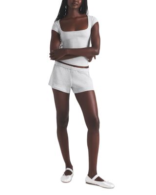 Cotton Rib Loose Shorts