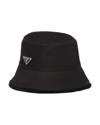 Prada Re-Nylon And Shearling Bucket Hat | Bloomingdale display picture 2