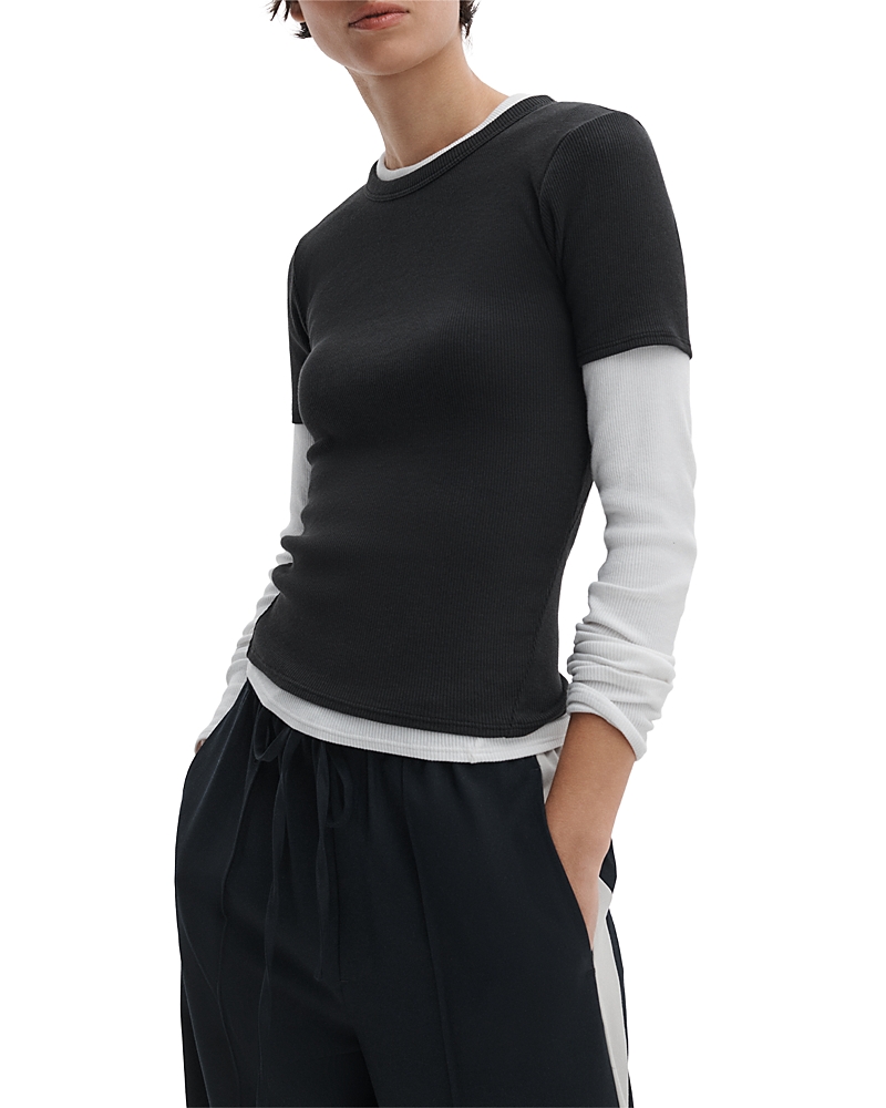 Rag & Bone The Essential Rib Crewneck Tee