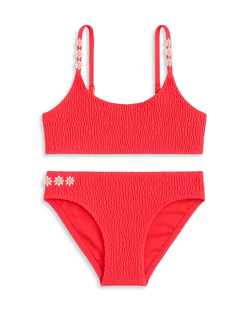 Limeapple Girls' Smocked Two Piece Swimsuit - Big Kid