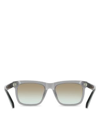 Color Block Keyhole Bridge Rectangular Sunglasses, 55mm