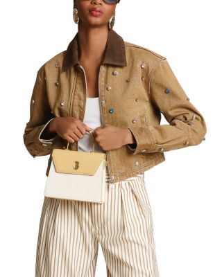 Contrast Collar Embellished Jacket