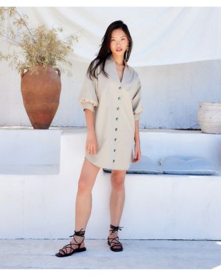 Phoebe Lantern Sleeve Shirtdress