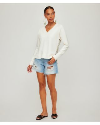 Vivi Contrast V Neck Top