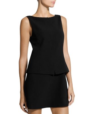 Boat Neck Sleeveless Mini Dress